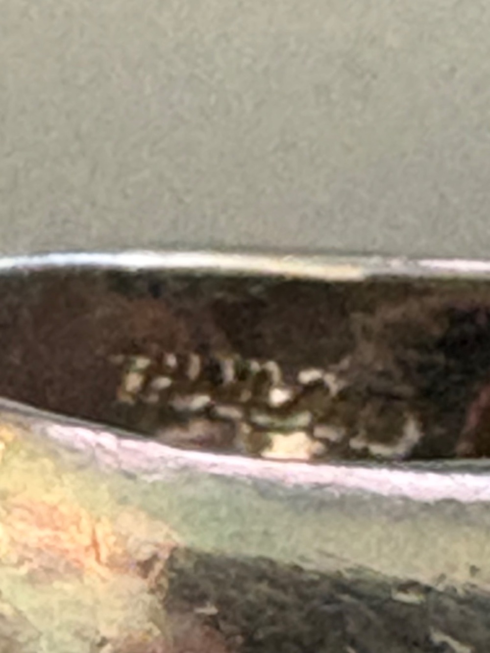 Vintage Sterling Silver Cabochon Onyx and Multi-Stone Inlay Ring. SZ  6.75 - Picture 14 of 17